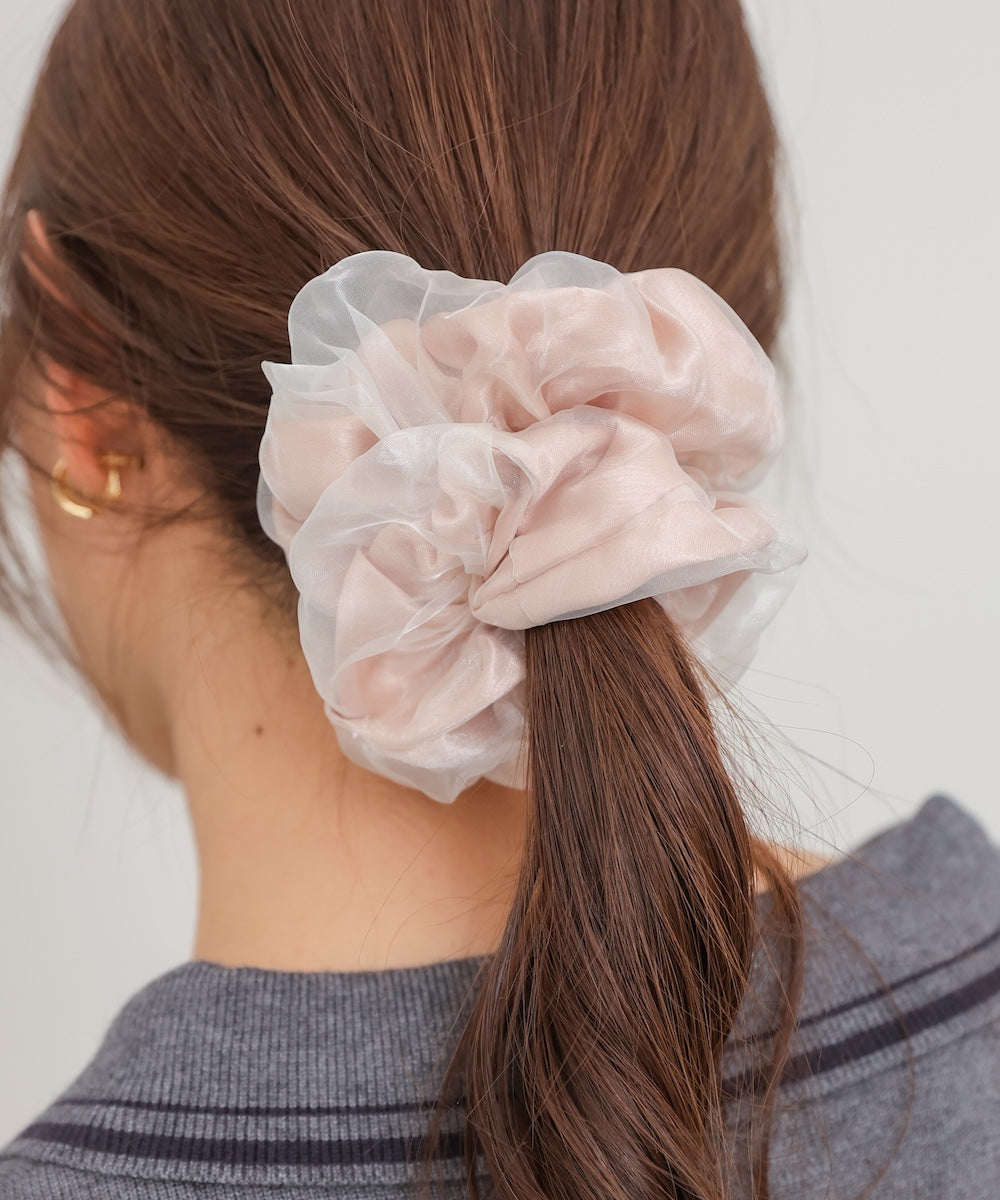 オーガンジー×サテンシュシュ