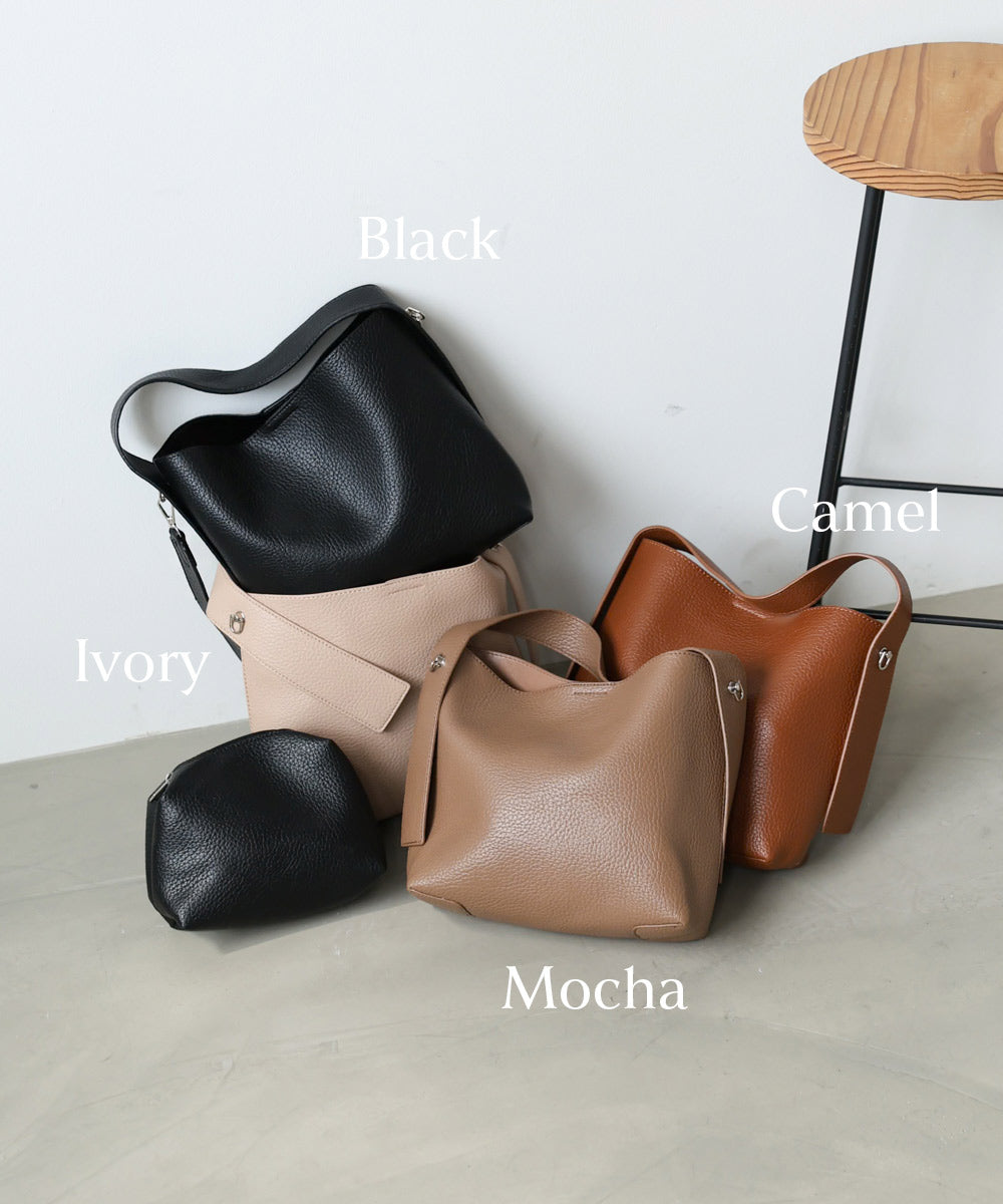 ポーチセットソフトハンドバッグ