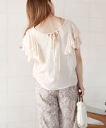 LAYER FRILL SLEEVE BLOUSE
