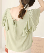 LAYER FRILL SLEEVE BLOUSE