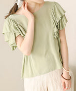 LAYER FRILL SLEEVE BLOUSE