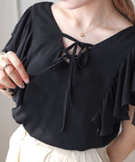 LAYER FRILL SLEEVE BLOUSE