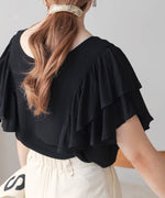 LAYER FRILL SLEEVE BLOUSE