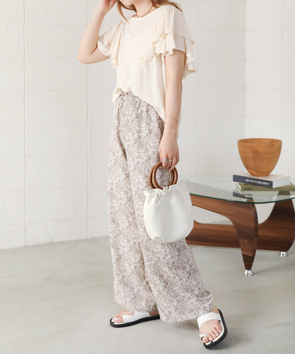 LAYER FRILL SLEEVE BLOUSE