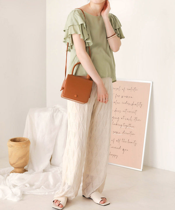 LAYER FRILL SLEEVE BLOUSE