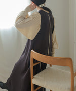 COLOR COMBINATION KNIT ONEPIECE