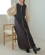 COLOR COMBINATION KNIT ONEPIECE