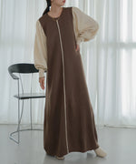 COLOR COMBINATION KNIT ONEPIECE