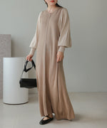 COLOR COMBINATION KNIT ONEPIECE