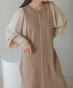 COLOR COMBINATION KNIT ONEPIECE