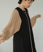 COLOR COMBINATION KNIT ONEPIECE