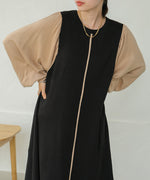 COLOR COMBINATION KNIT ONEPIECE