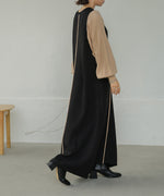 COLOR COMBINATION KNIT ONEPIECE