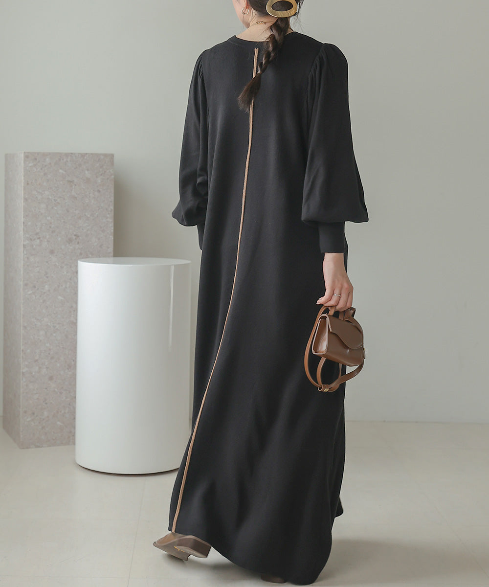 COLOR COMBINATION KNIT ONEPIECE