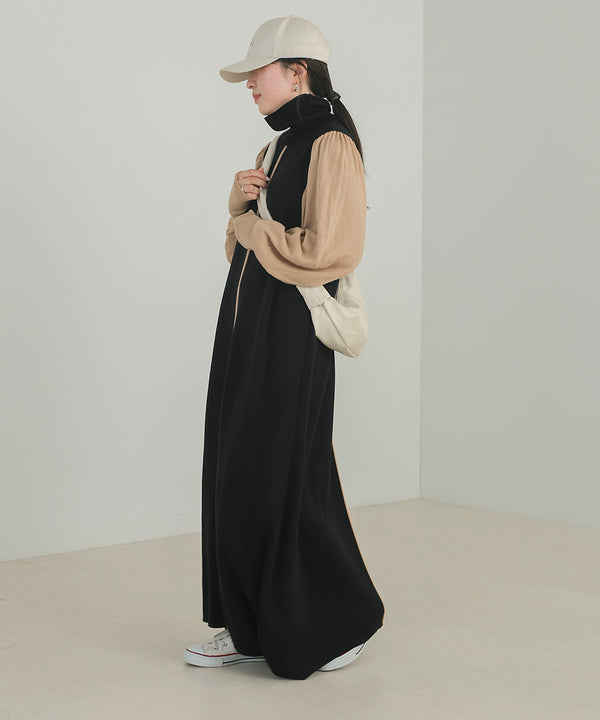 COLOR COMBINATION KNIT ONEPIECE