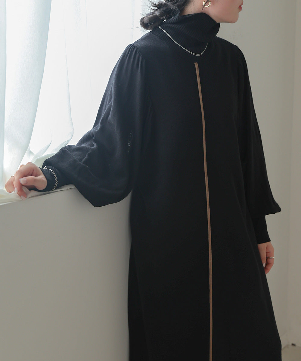 COLOR COMBINATION KNIT ONEPIECE