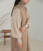 COLOR COMBINATION KNIT ONEPIECE