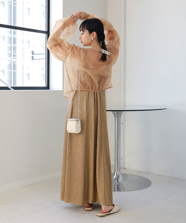 TULLE CARDIGAN SET ONE PIECE