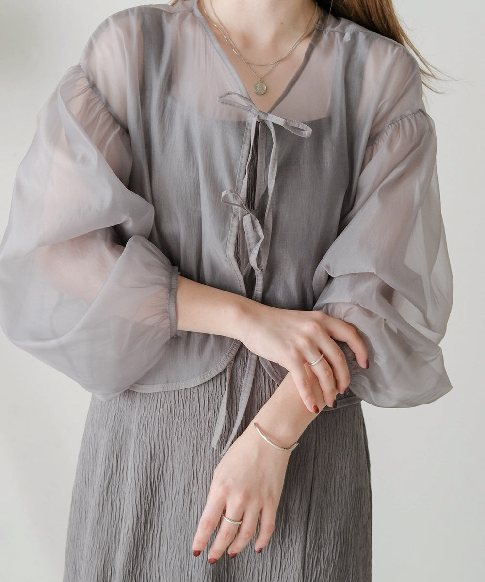 TULLE CARDIGAN SET ONE PIECE