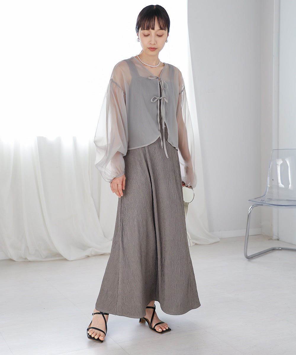 TULLE CARDIGAN SET ONE PIECE