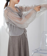 TULLE CARDIGAN SET ONE PIECE