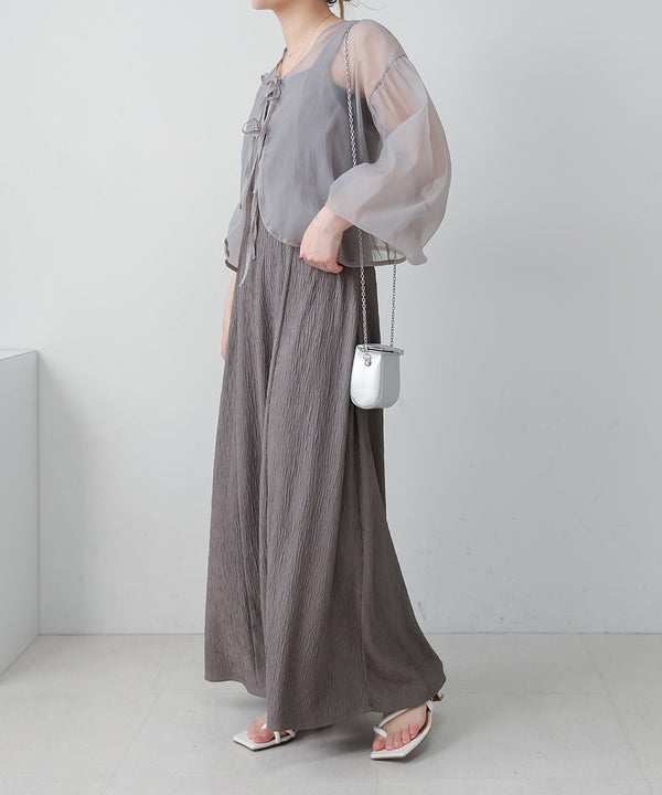 TULLE CARDIGAN SET ONE PIECE