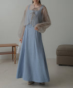 TULLE CARDIGAN SET ONE PIECE