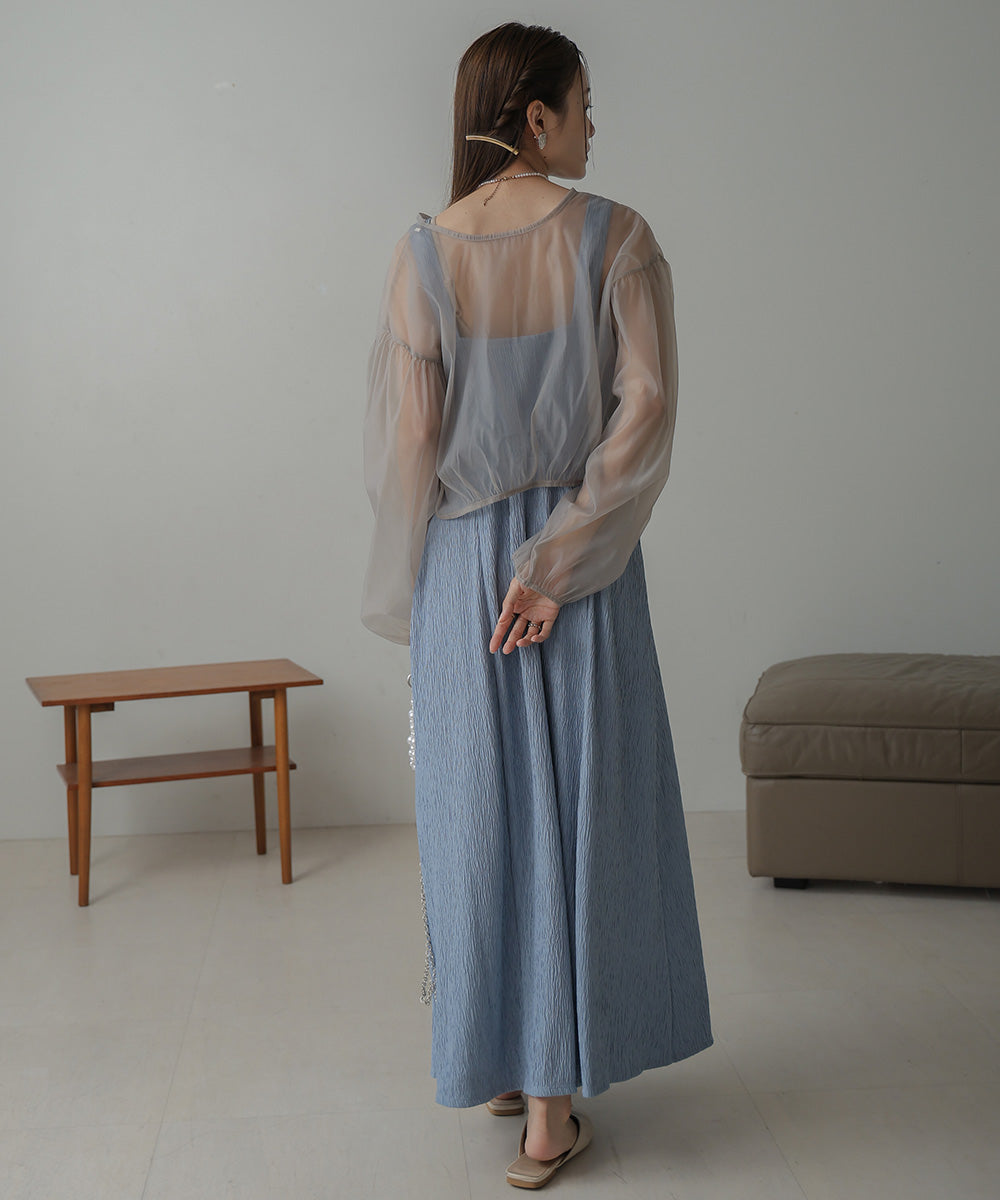 TULLE CARDIGAN SET ONE PIECE