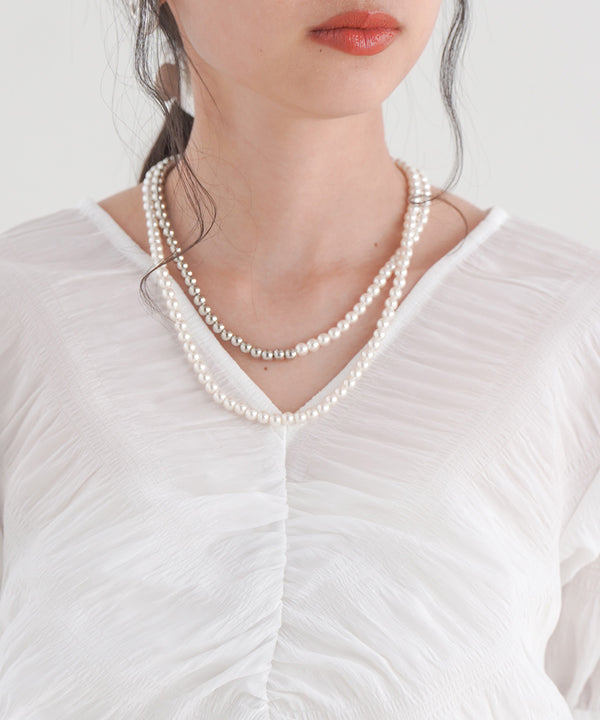 PUFF SLEEVE RUCHED BLOUSE