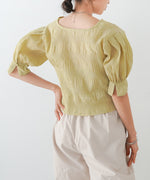 PUFF SLEEVE RUCHED BLOUSE