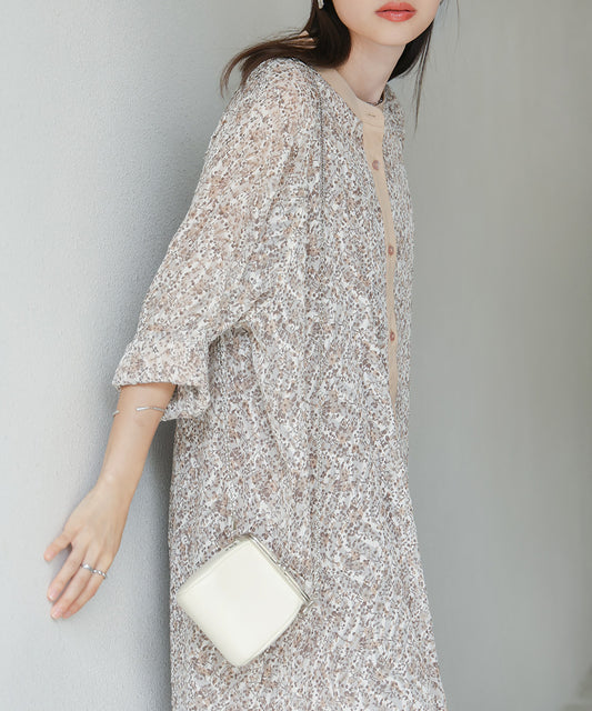 JACQUARD SMALL FLORAL ONEPIECE