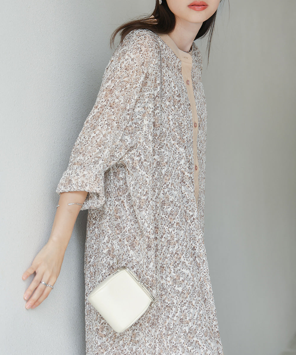 JACQUARD SMALL FLORAL ONEPIECE