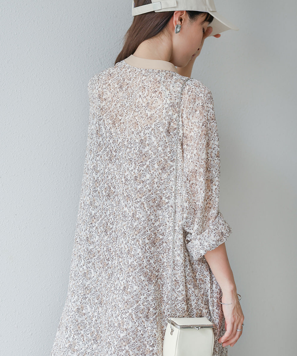 JACQUARD SMALL FLORAL ONEPIECE