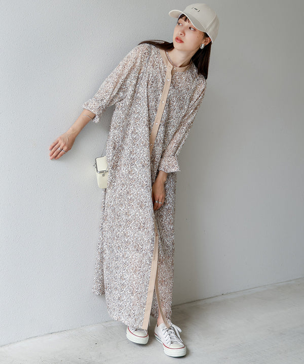 JACQUARD SMALL FLORAL ONEPIECE