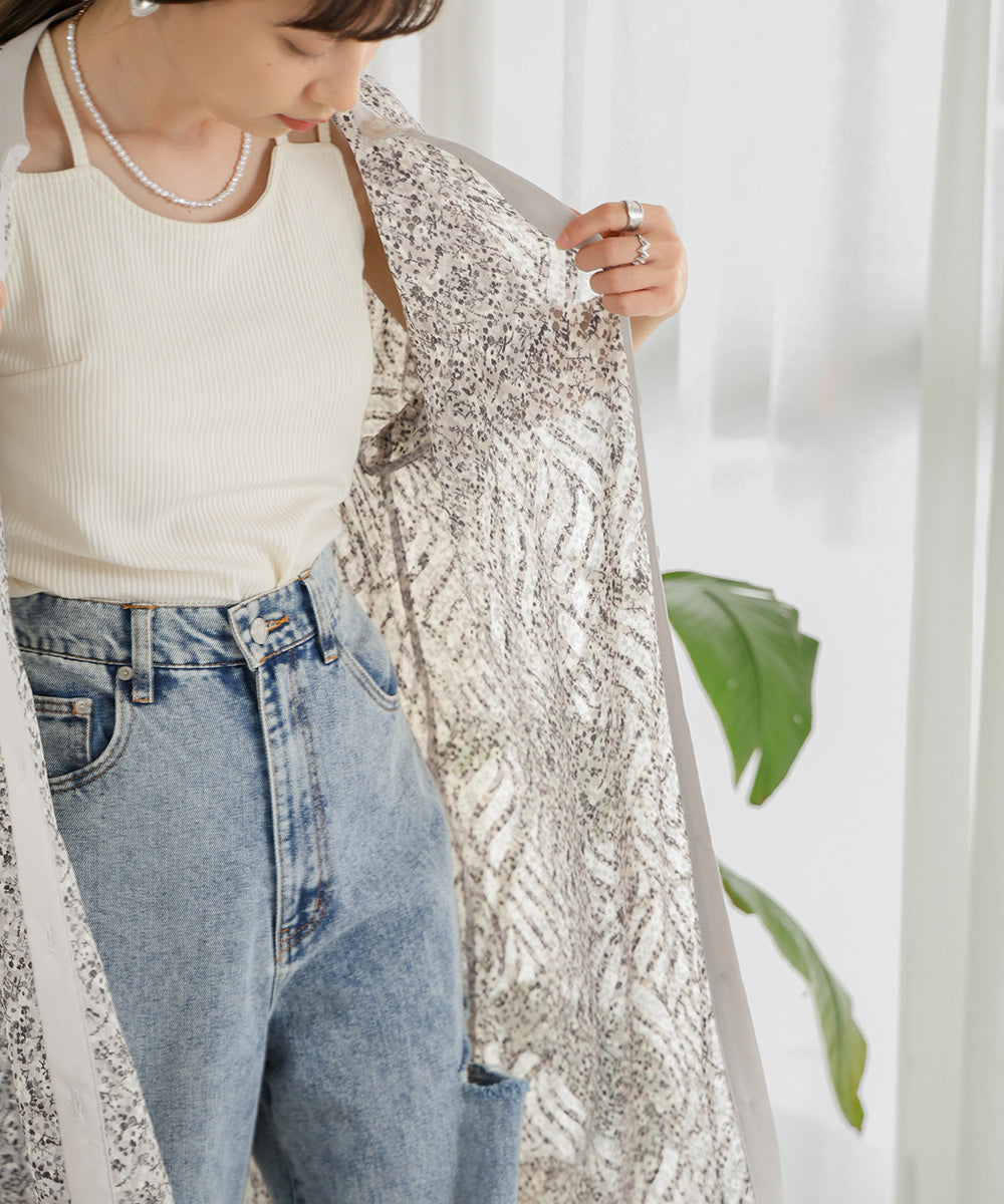 JACQUARD SMALL FLORAL ONEPIECE