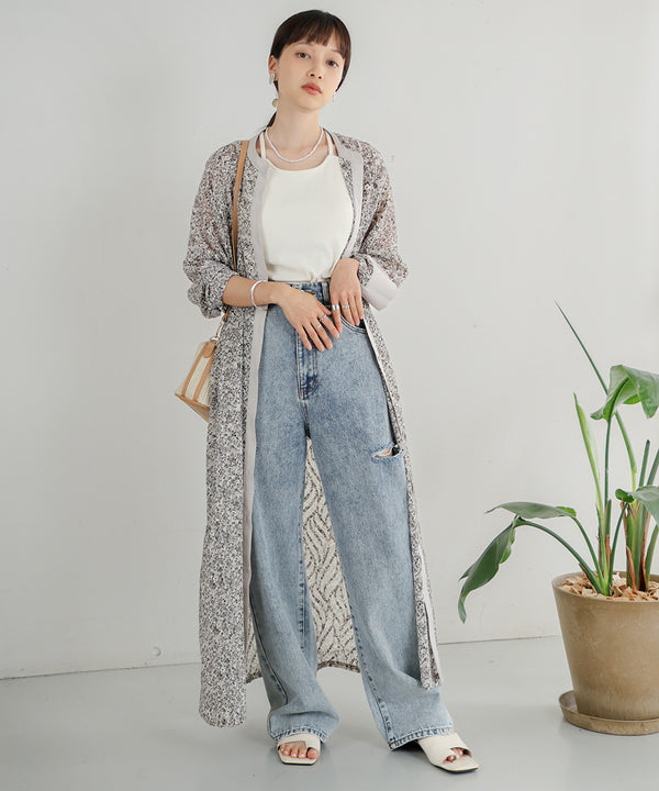 JACQUARD SMALL FLORAL ONEPIECE