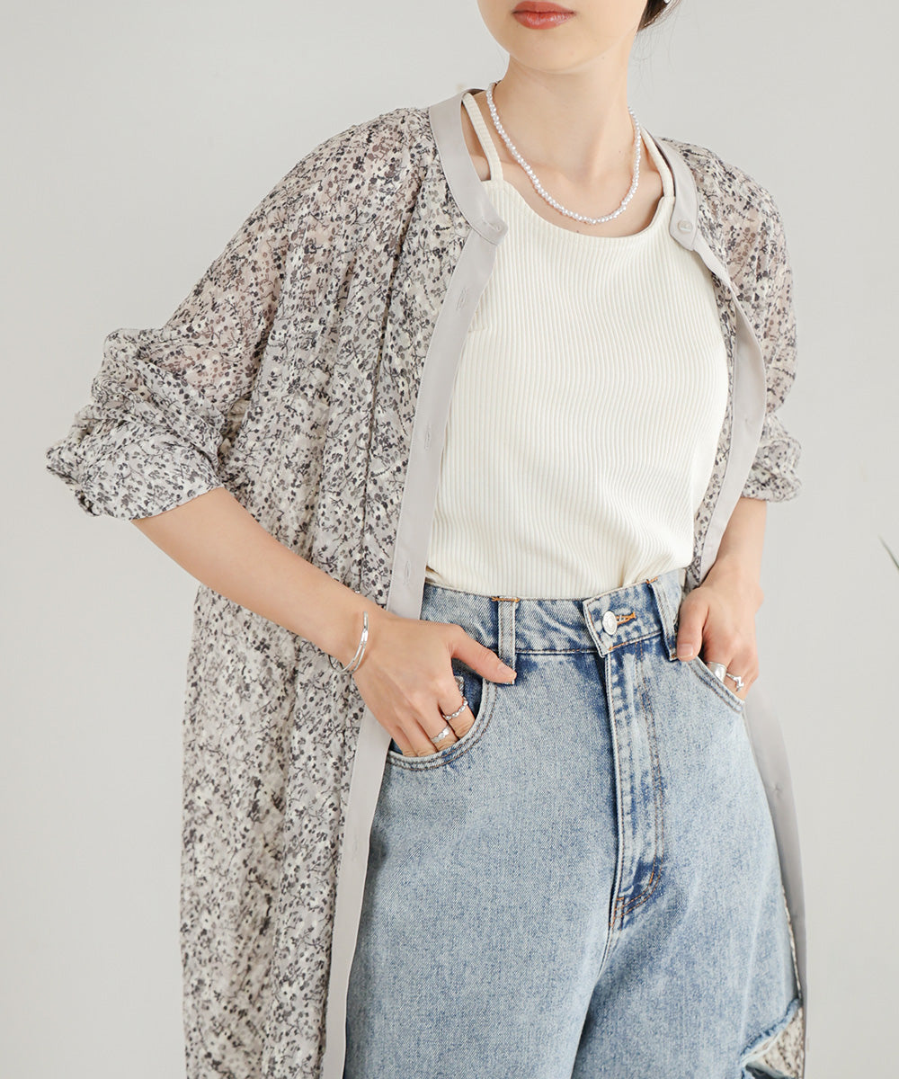 JACQUARD SMALL FLORAL ONEPIECE
