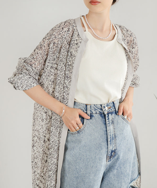 JACQUARD SMALL FLORAL ONEPIECE