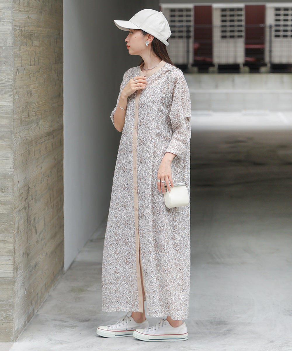JACQUARD SMALL FLORAL ONEPIECE