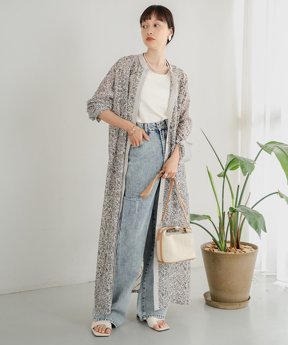JACQUARD SMALL FLORAL ONEPIECE