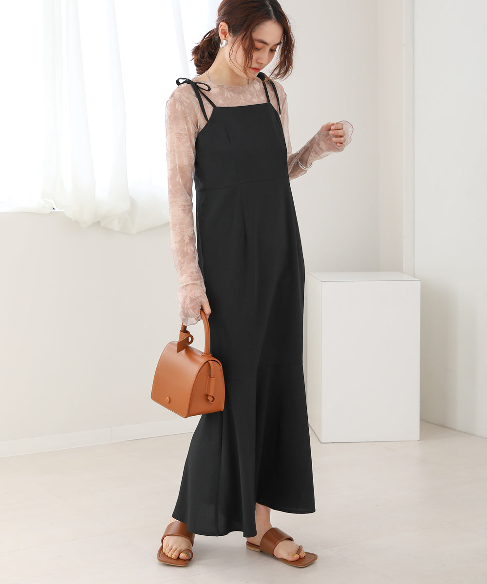 SHEER BOLERO + FLARE CAMI ONEPIECE