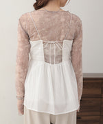 LACE SWITCHING FLARE CAMISOLE