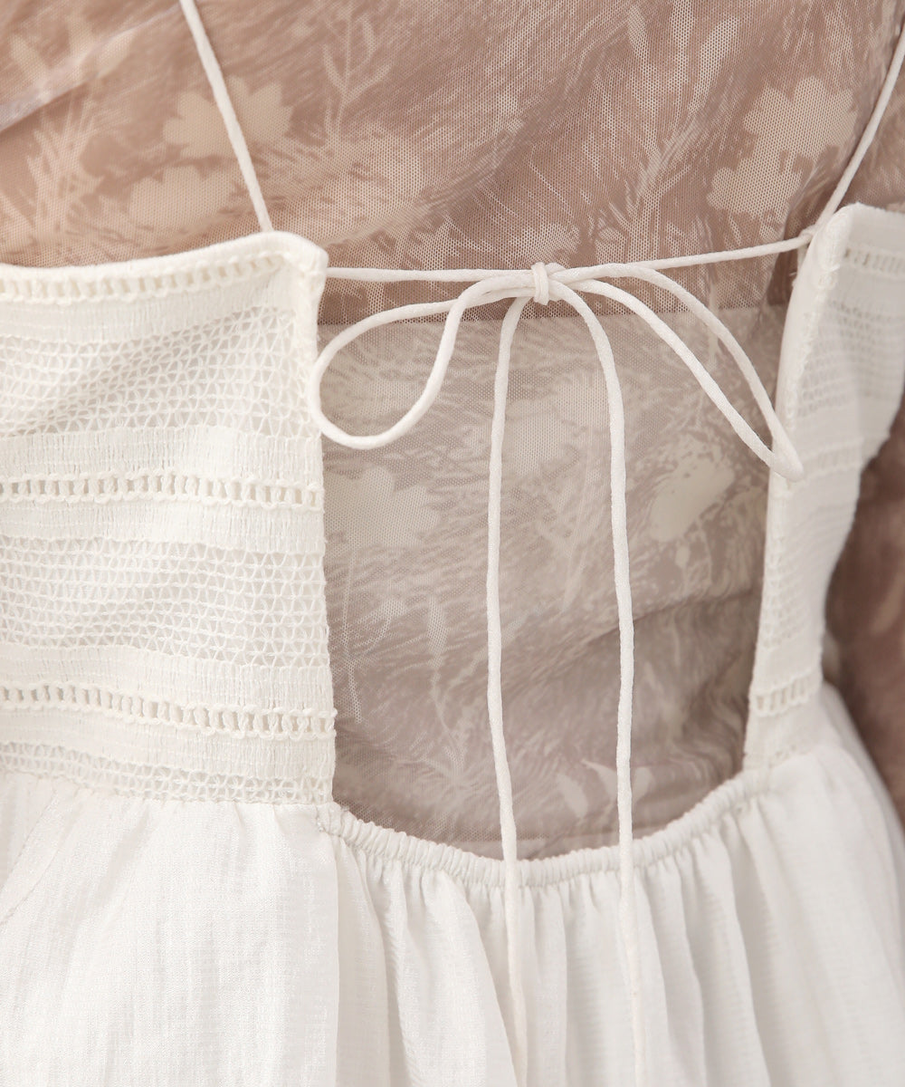 LACE SWITCHING FLARE CAMISOLE