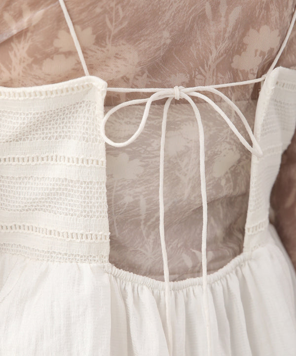 LACE SWITCHING FLARE CAMISOLE