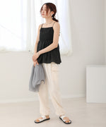 LACE SWITCHING FLARE CAMISOLE