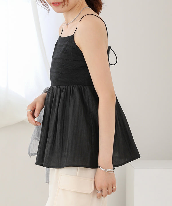 LACE SWITCHING FLARE CAMISOLE
