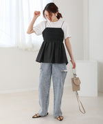LACE SWITCHING FLARE CAMISOLE