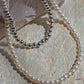PEARL X BALL CHAIN LONG NECKLACE