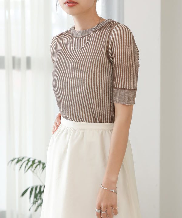 STRIPED RIB TOPS