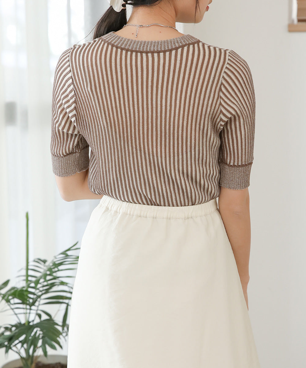 STRIPED RIB TOPS